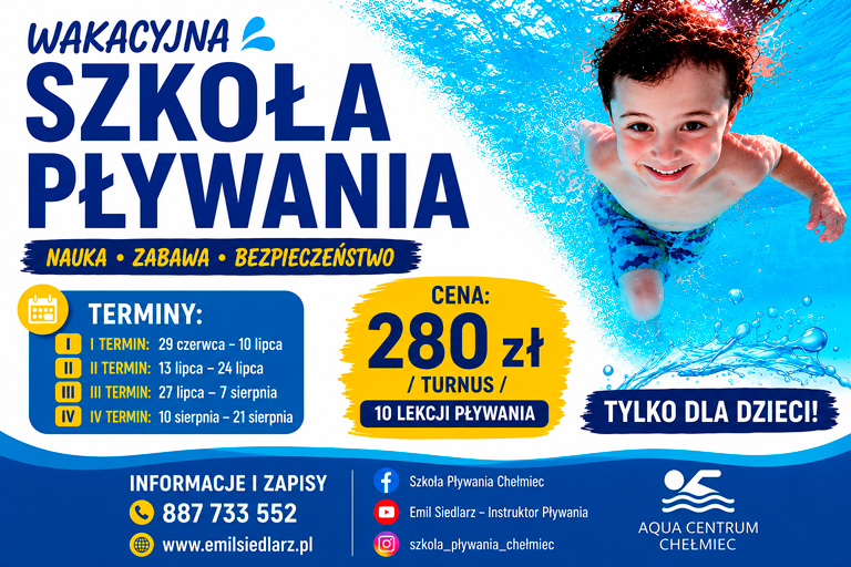 Wakacyjna Szkoła Pływania Chełmiec 2026