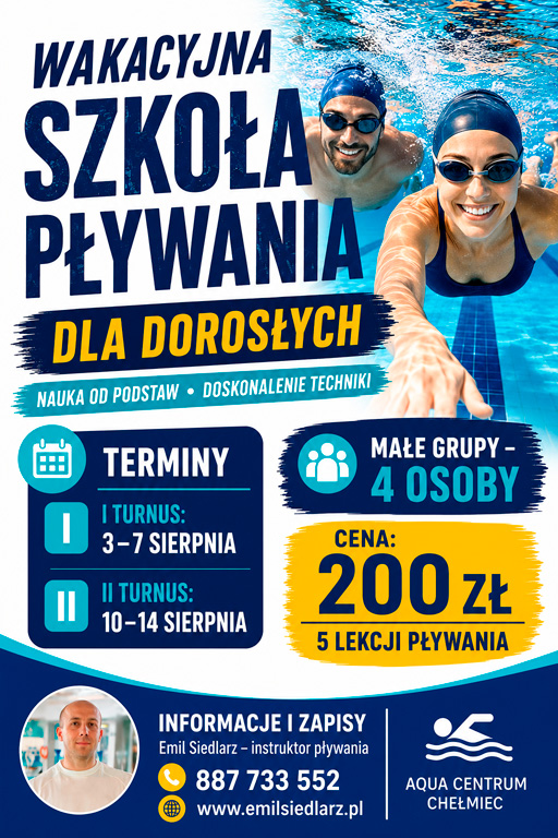 Wakacyjna Szkoła Pływania dla dorosłych