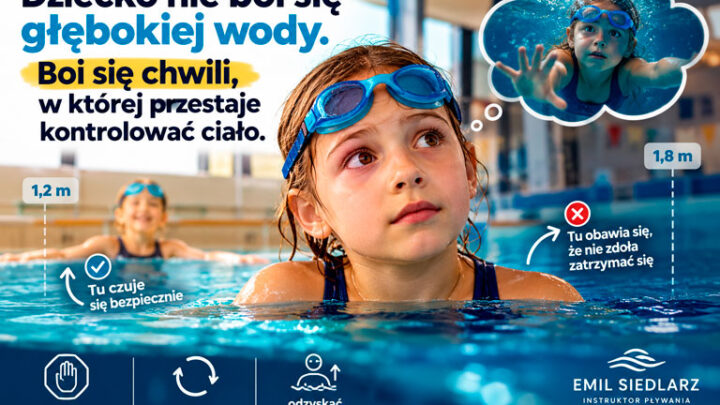 Dziecko nie boi się głębokiej wody - strach przed utratą kontroli nad ciałem